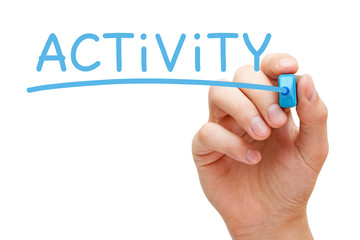 Word Activity Handwritten With Blue Marker