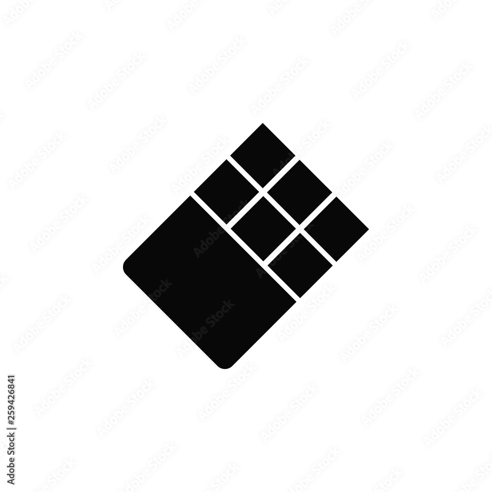 Poster chocolate vector icon. element of kitchen for mobile concept and web apps illustration. thin flat ic