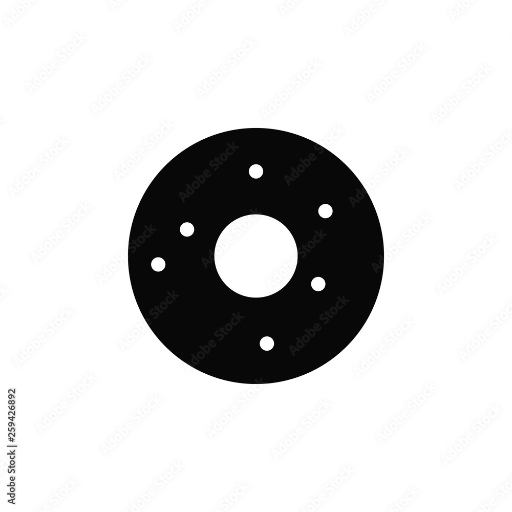 Poster donut vector icon. element of kitchen for mobile concept and web apps illustration. thin flat icon f