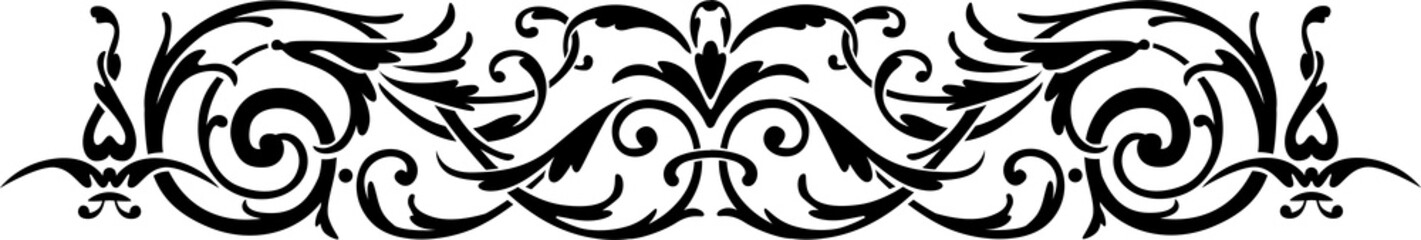 Floral ornament stencil