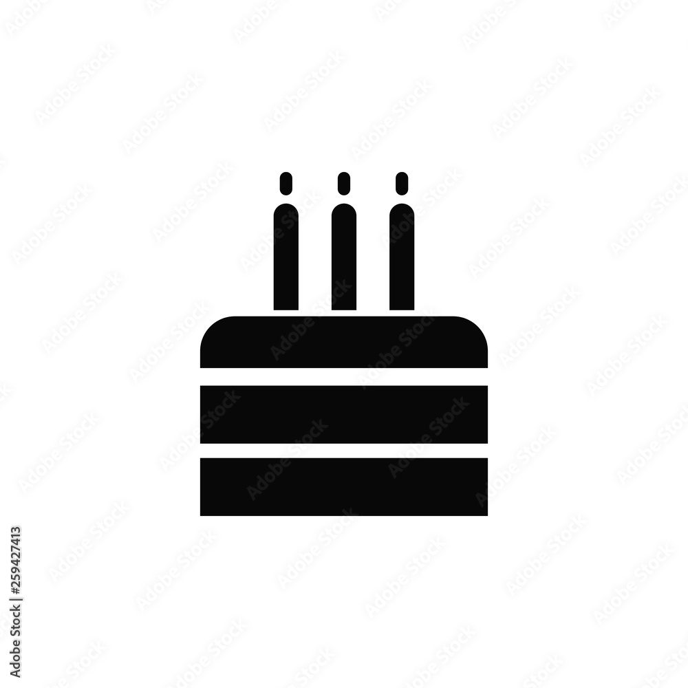 Poster cake, desert vector icon. element of kitchen for mobile concept and web apps illustration. thin flat