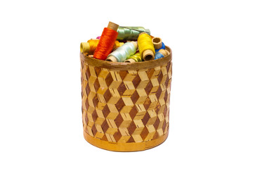 bark box with multi-colored threads