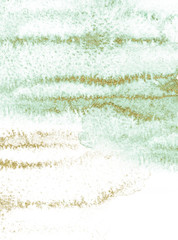 Gold, blue and turquoise watercolor texture design