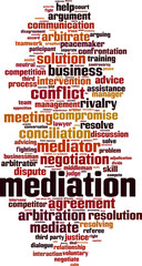 Obraz premium Mediation word cloud
