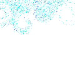Blue, cyan, turquoise glitter stars confetti