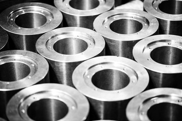 Metal products made by casting techniques closeup