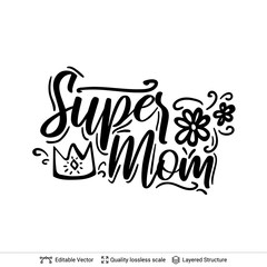 Happy Mother's Day greeting text black on white.