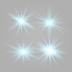 Set of glowing lights