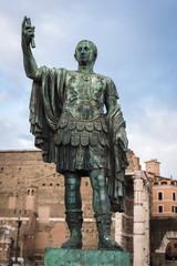 Fototapeta na wymiar Julius Caesar Emperor of Rome - Rome, Italy