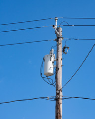electric pole and wires