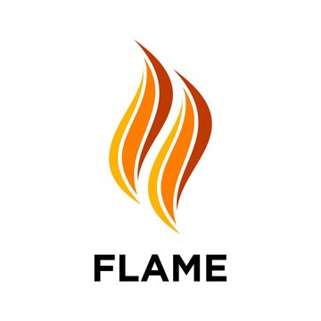 flame, fire logo design vector