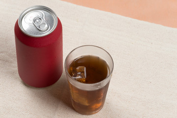 red soda can
