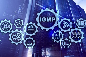IGMP. Internet Group Management Protocol concept. Communications Technology.