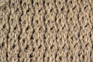 Grey woolen fabric of a scarf