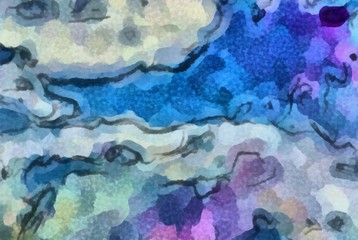 Abstract watercolor background, bright warm colors