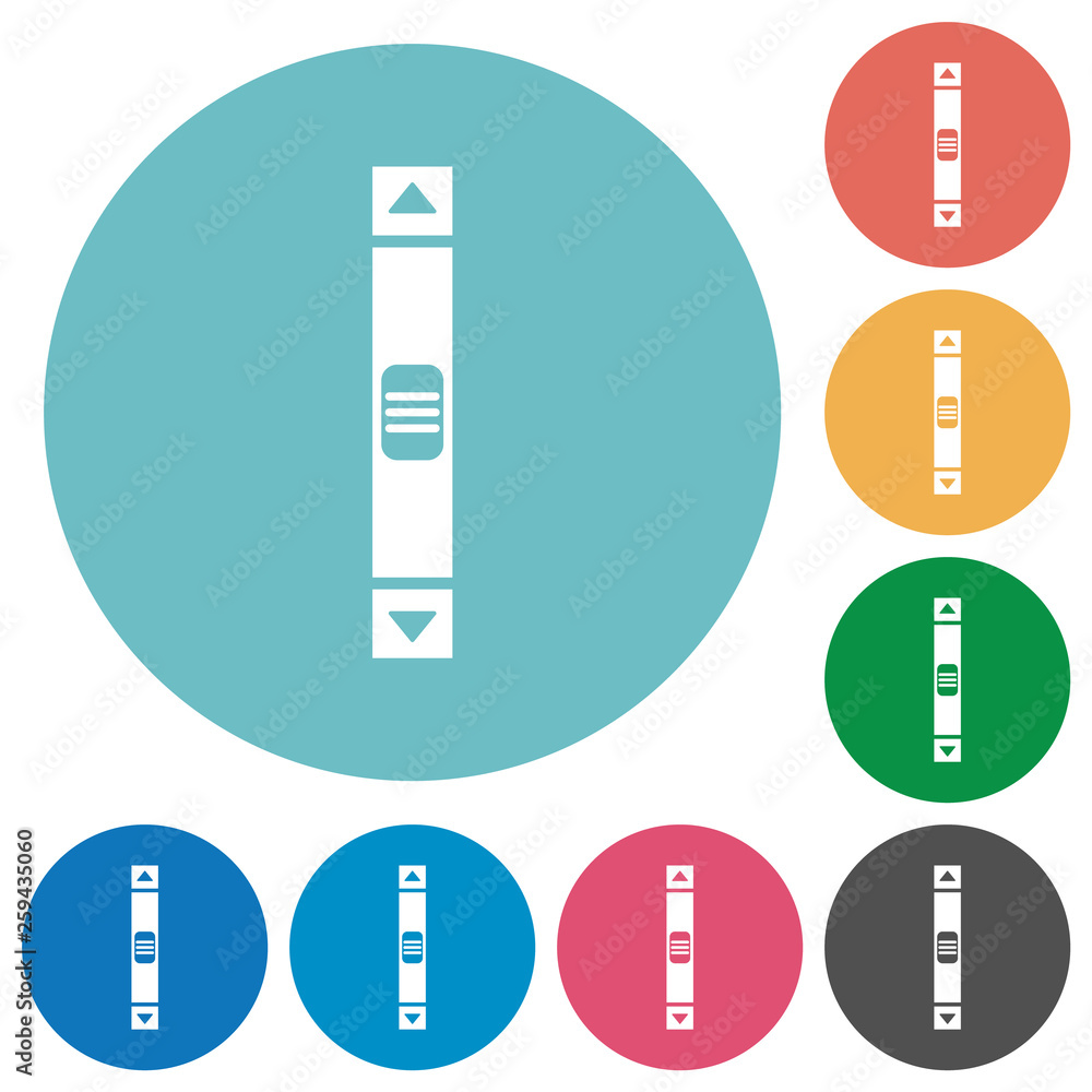 Poster vertical scroll bar flat round icons