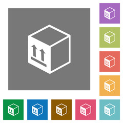 Single package square flat icons