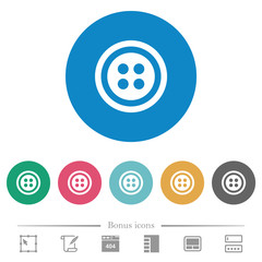 Dress button with 4 holes flat round icons