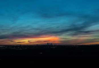 Madrid Cuatro Torres Sunset