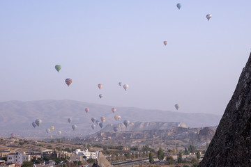 Family of fairy chimneys in Cappadoccia
