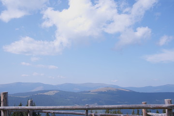 Fototapeta premium Blue mountains and sky