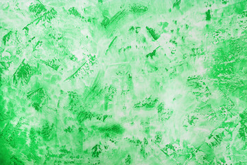Antique wall surface, green texture of decorative plaster, architecture abstraction background