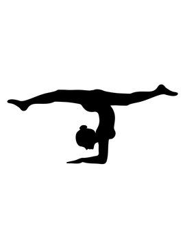 tunerin gymnastik frau yoga sport turnen ballette m&auml;dchen weiblich silhouette logo clipart verein
