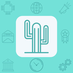 Cactus vector icon sign symbol