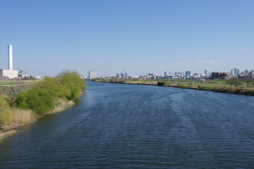 Fototapeta premium ガス橋から下流側を望む