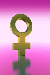 Gold Female Symbol