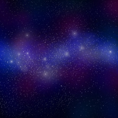 Star field in a nebula of interstellar gases
