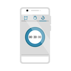 Isolated timer mobile app. Vector illustration design