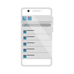 Isolated document file mobile app. Vector illustration design