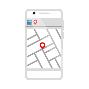 Isolated gps mobile app. Vector illustration design