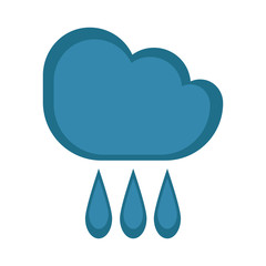 Isolated cloud icon with drops. Vector illustration design