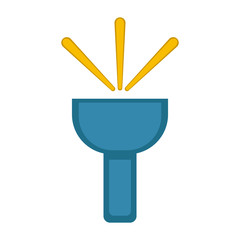 Isolated electric lantern icon. Vector illustration design