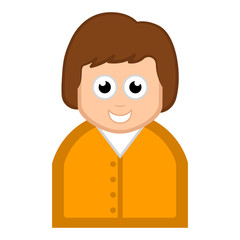 Isolated happy woman cartoon. Vector illustration design