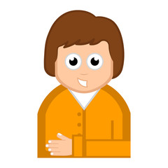 Isolated happy woman cartoon. Vector illustration design