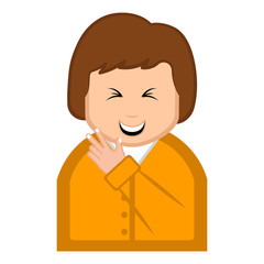 Isolated happy woman cartoon. Vector illustration design