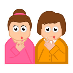 Isolated happy women image. Vector illustration design