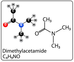 Dimethylacetamide Molecule Structure