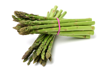 Asparagus on white background