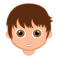 Cute happy boy avatar. Vector illustration design