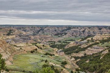 North Dakota Badlands Valley Overlook