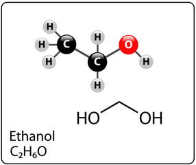 Ethanol Molecule Structure
