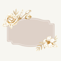 Romantic floral badge