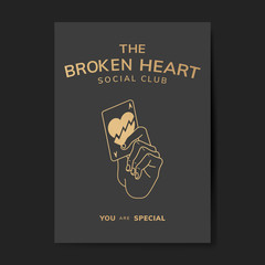 Broken heart social club illustration
