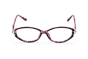 Image of modern fashionable spectacles isolated on white background, Eyewear, Glasses