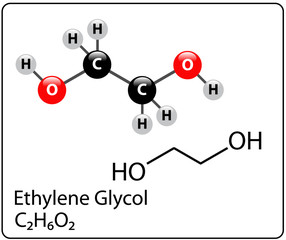 Ethylene Glycol Molecule Structure