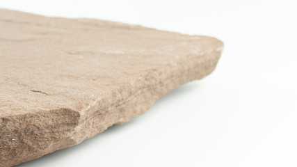 Rock empty table front of blurred white background, for product display, Blank for mockup design.